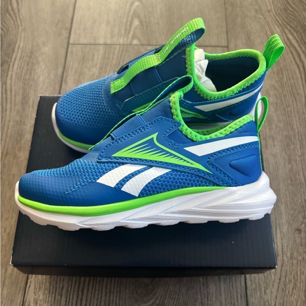 Reebok Kids Sneakers in Blue and Neon Green